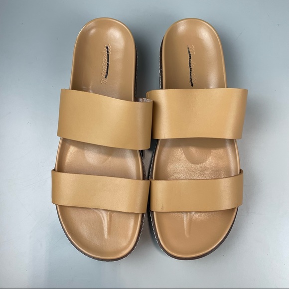 Madewell The Charley Double-Strap Slide Sandal in Desert Camel - Picture 6 of 10